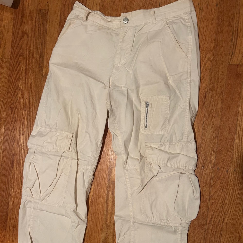BDG Cream Cargo Pants Size 12